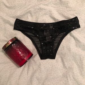 Sequin Ruched Bikini Panties